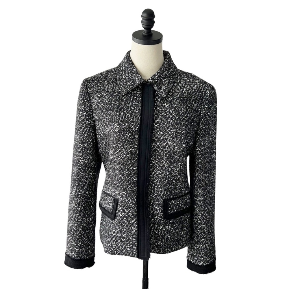 Lafayette 148 Tweed Fringed Blazer | 8